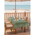 thumbnail image 2 of Outdoor Tablecloth with Umbrella Hole for Patio/Picnic/Party/Camping, Sage Green Floral Waterproof Table Cloth Rectangle Table Cover Washable, Spring Flowers (60"x 120"), 2 of 8