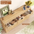 thumbnail image 6 of ANPOO Fluted 9 Drawer Dresser with Charging Station, 63'' Wide Farmhouse Wood Clothes Storage Organizer with Fluted Fronts & Metal Handle, for Bedroom, Living Room, Entryway, 6 of 9