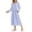 Sky Blue, variant on Taqqpue Long Nightgowns for Women Soft Cotton Scoop Neck Sleep Shirts Long Sleeve Sleepwear Dress Casual Printed Maxi Dress Summer Plus Size Dress for Women