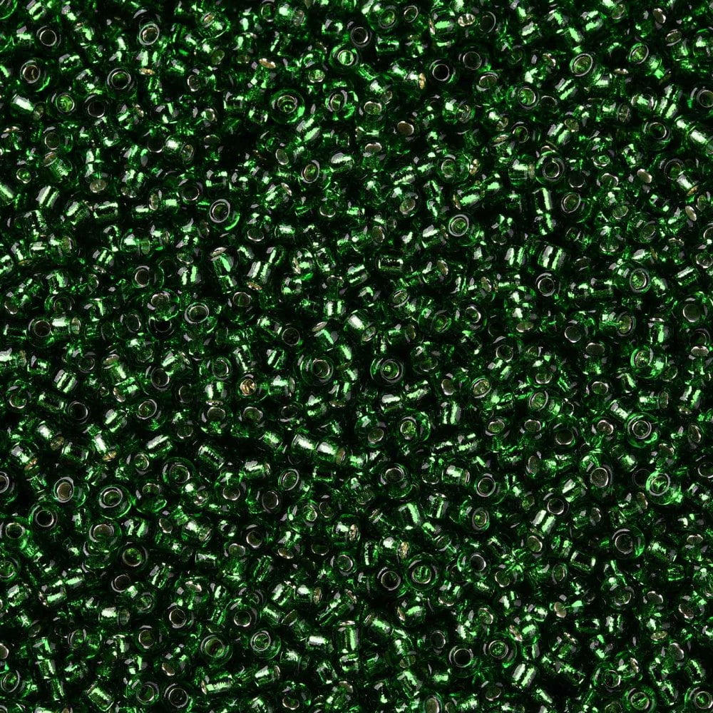 1bag 12/0 Grade A Round Glass Seed Beads Silver Lined Green 12/0 2x1.5mm Hole: 0.3mm about 30000pcs/bag