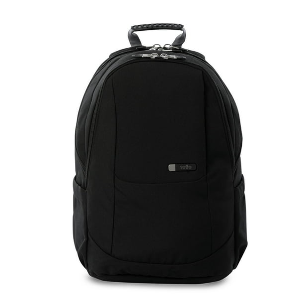 TOTTO Mochila Ergonómica Extra Grande Porta Laptop 15.4 Repelente a Líquidos | Escuela - Oficina - V negro Extra Grande