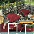 thumbnail image 7 of MEETWARM Outdoor Patio Swivel Bar Stools Set of 2, All-Weather Cast Aluminum Bar Height Bistro Chairs with Cushions for Yard Garden Balcony, 7 of 7