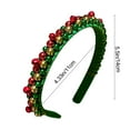 thumbnail image 3 of Week karymi Christmas Bells Headband Red Green Hair Accessories Elastic Hairband for Women Girls Holiday Party Festive Costume Props 5.5x4.33 Inch Christmas Party Favors, 3 of 9