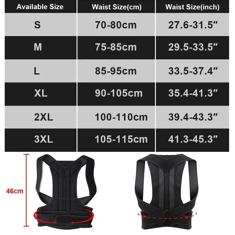 Back Brace Posture Corrector for Women and Men, Shoulder Straightener, Adjustable Full Back Support, Upper and Lower Back Pain Relief - Scoliosis, Hunchback, Hump, Thoracic, Spine Corrector
