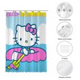 hello Kitty Compartment shower curtain for small bathroom, cute shower