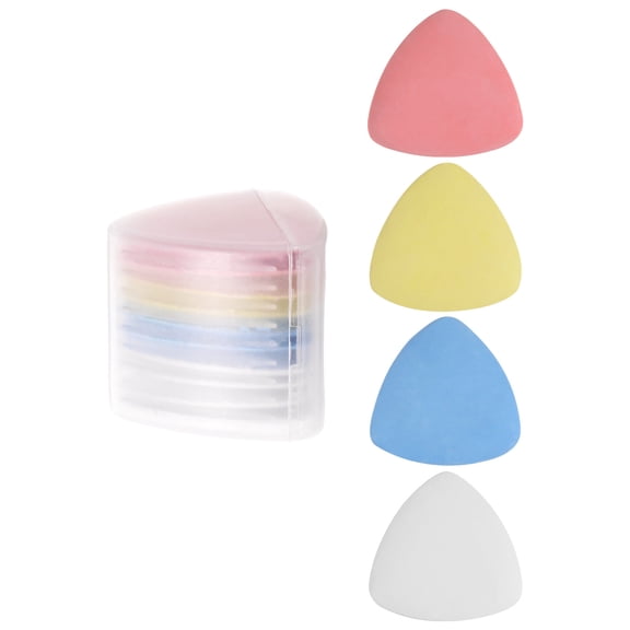 Uxcell Tailors Chalk, Triangle Sewing Chalk, Washable Fabric Marker White Blue Red Yellow 10 Pack