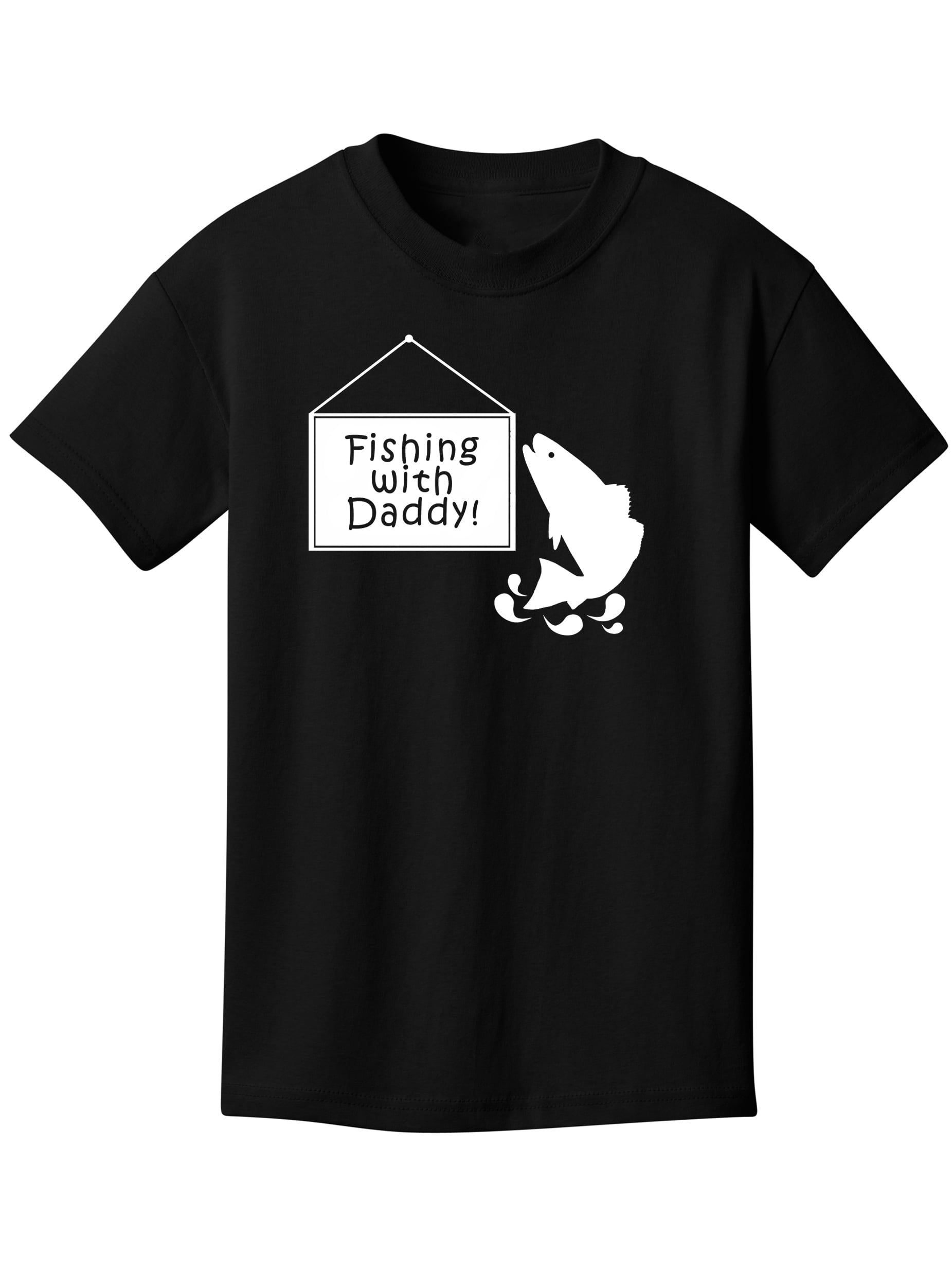 Gravity Trading Fishing with Daddy Youth Cotton Tee - Jet Black - Medium