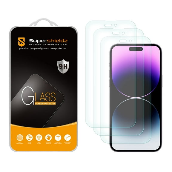 (3 Pack) Supershieldz Designed for iPhone 14 Pro Max (6.7 inch) Tempered Glass Screen Protector, Anti Scratch, Bubble Free