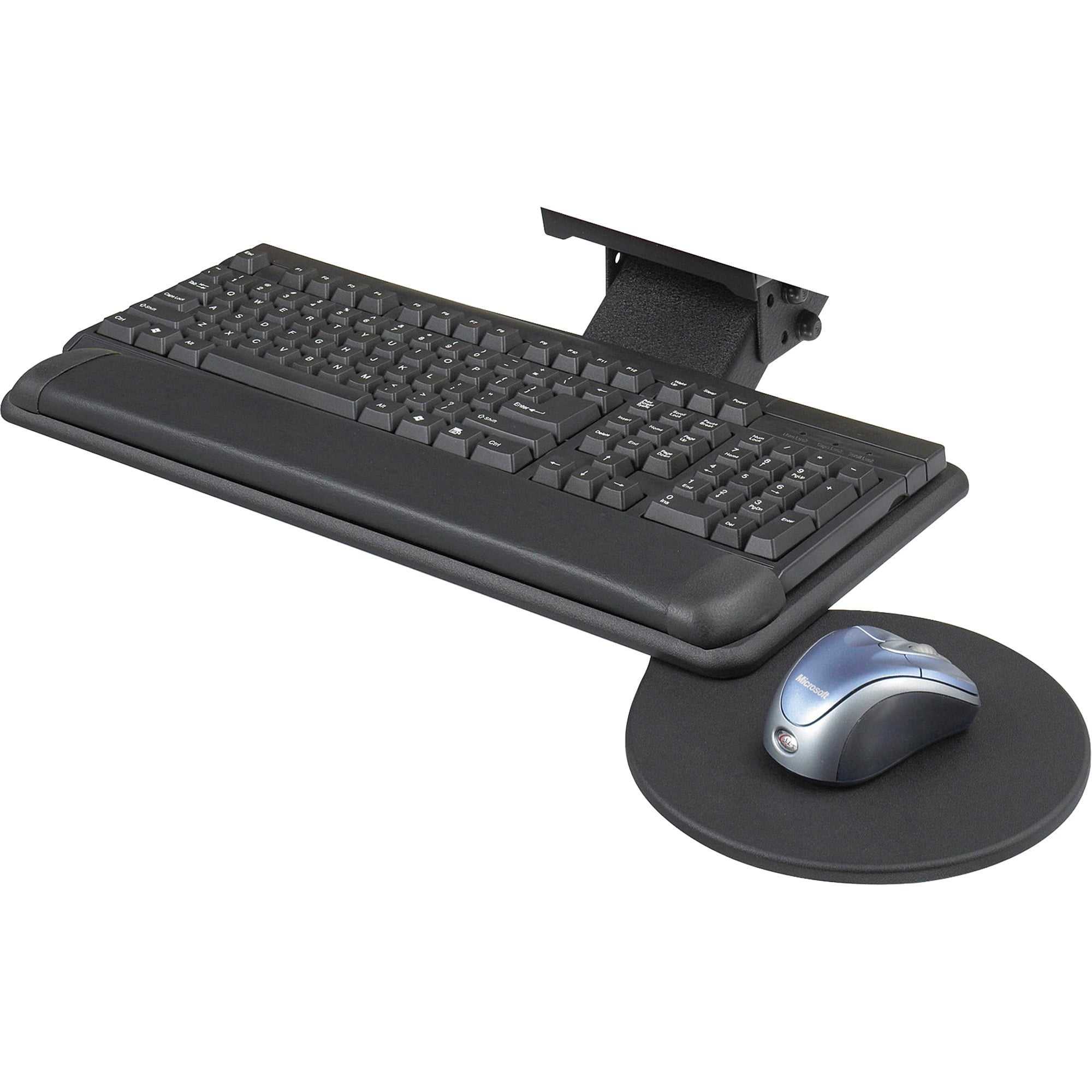 Safco SAF2135BL, Swivel Mouse Tray Adjustable Keyboard Platform, 1