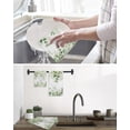 thumbnail image 5 of Spring Eucalyptus Leaves Kitchen Dish Towels for Drying Dishes Set of 4, Green Summer Botanical Waffle Weave Microfiber Hand Tea Bathroom Towels Quick Dry & Absorbent Towel 12x12, 5 of 7