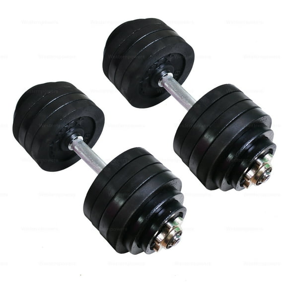 SRJUYK 100lb Adjustable Dumbbells Set, 2 x 50lb Full Metal Chrome Iron Weights, 2.5–100lb Pair Dumbbells w/Collars, Handles & Plates, Total Gym Strength Training Set for Home Workout