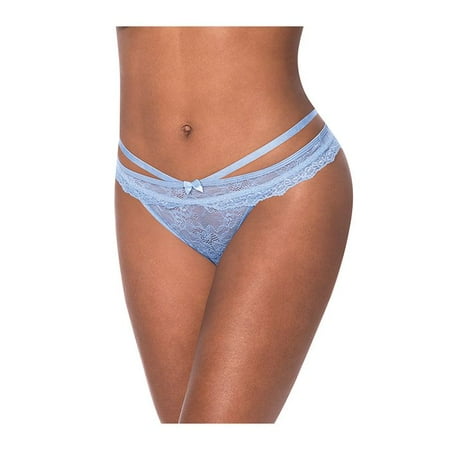 Magic Silk Ooh La Lace Peek-a-Boo Cheeky Panty Periwinkle S/M
