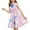 Pink, variant on Teens Summer Dress Kids Girl Star Printed Sleeveless Sundress Dresses for School Party Vacation Outfit 3-14Y