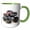 Green/White, variant on 3drose, Muddy Monster Truck, 11oz Two-tone Green Mug