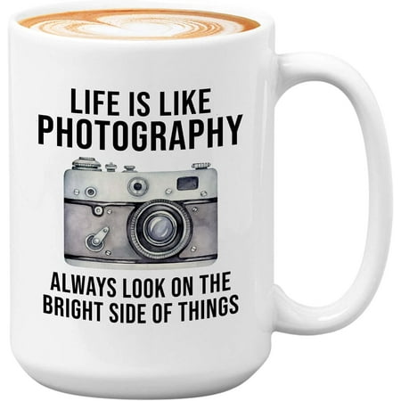 

Photographer Coffee Mug-Just Say Cheese-Camera Man Lens Negative Film Candid Take Focus Optic Vlog Lighting Reflection-Photograph Always 11 Oz