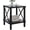 Black, variant on Large End Table Farmhouse Side Table Industrial Style Sofa Table Coffee Table Metal X Accent Wood End Table NightStand with Storage Shelf for Living Room Bedroom