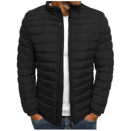 Men's Puffer Bubble Down Jackets Casual Collared Sport Coats Winter