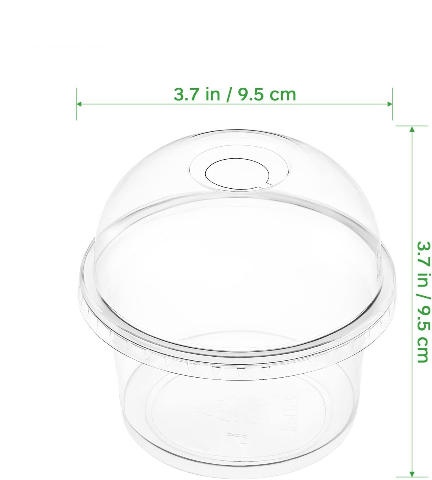 Bexikou 8 oz Clear Parfait Cups with Dome Lids, 25-Pack photo 6