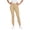 Khaki, variant on Womens Cropped Pants Summer fitted waist slim fit lightweight fabric deep pockets flexible for Casual Sports wear Green L
