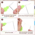 thumbnail image 2 of 36 Pcs Needle Threaders Plastic Needle Threaders for Hand Sewing Gourd Shaped Simple Threader Colorful Sewing Threaders Wire Loop DIY Crafting Needle Tool for Small Eyes Needles Sewing Crafting, 2 of 5
