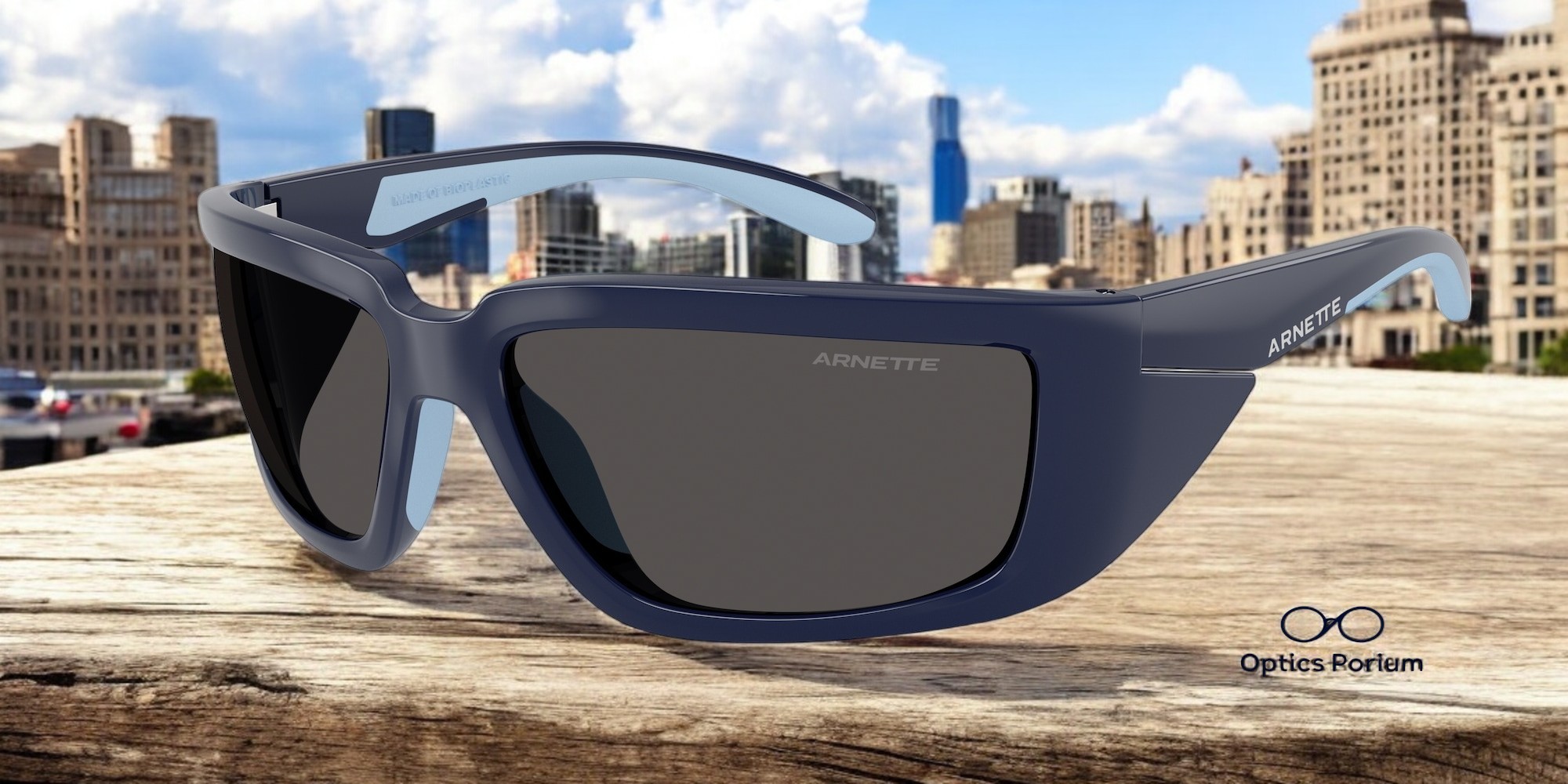 ARNETTE AN4355 275987 Taggit Dark Blue Azure Rubber Grey 62 mm Men's Sunglasses