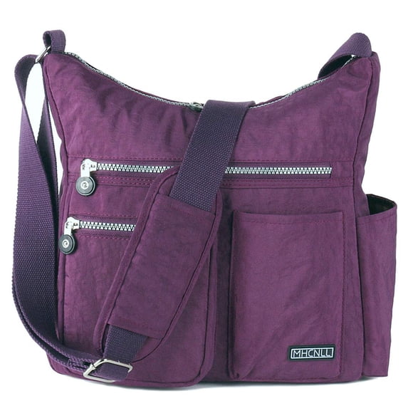 Bandolera MHCNLL antirrobo RFID resistente al agua, color morado