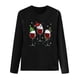 thumbnail image 4 of Tops Para Mujer Elegante Blusa Casual Camisas de Manga Larga Otoño Con Cuello en V Primavera Navidad Impreso Tees Camisa Odeerbi  ODB170657, 4 of 5