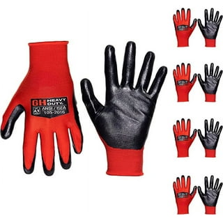 KAYGO Work Gloves for Men, KG125M Mechanic Utility Work Gloves for All Purpose, Excellent Grip, Heavy Duty, Improved Dexterity, Touch Screen, Large