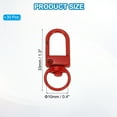 thumbnail image 2 of Uxcell Swivel Lobster Clasp, Metal Swivel Clasp Hooks Snap Clips Lanyard Claw Clasps Key Chain Making Kit for DIY Crafts Purse Bag Connector Hardware Red, 2 of 6