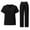 03# Black, variant on Unisex Scrubs Medical Uniform, V-Neck with multiple pockets, for doctors, nurses, beauty salons Gray S