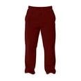 thumbnail image 6 of Domuza Plush Warm Pajama Pants for Men Fluffy Soft Fleece Loose Fit Elastic Waist Pj Pants Fall Winter Solid Color Wide Leg Lounge Sleep Pants Wine L, 6 of 6