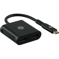 GE USB-C To Dual HDMI Adapter, Black, 81661