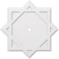 thumbnail image 1 of Ekena Millwork CMP40AL-02000 40 in. OD x 2 in. ID Carré Axel Architectural Grade PVC Contemporain Plafond Médaillon, 1 of 1
