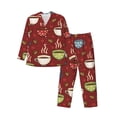 thumbnail image 1 of Balery Coffee Cups Pijama para Hombre de Dos Piezas con Manga Larga, Conjunto de Dormir y Descanso Suave con Bolsillos-X-Large, 1 of 7