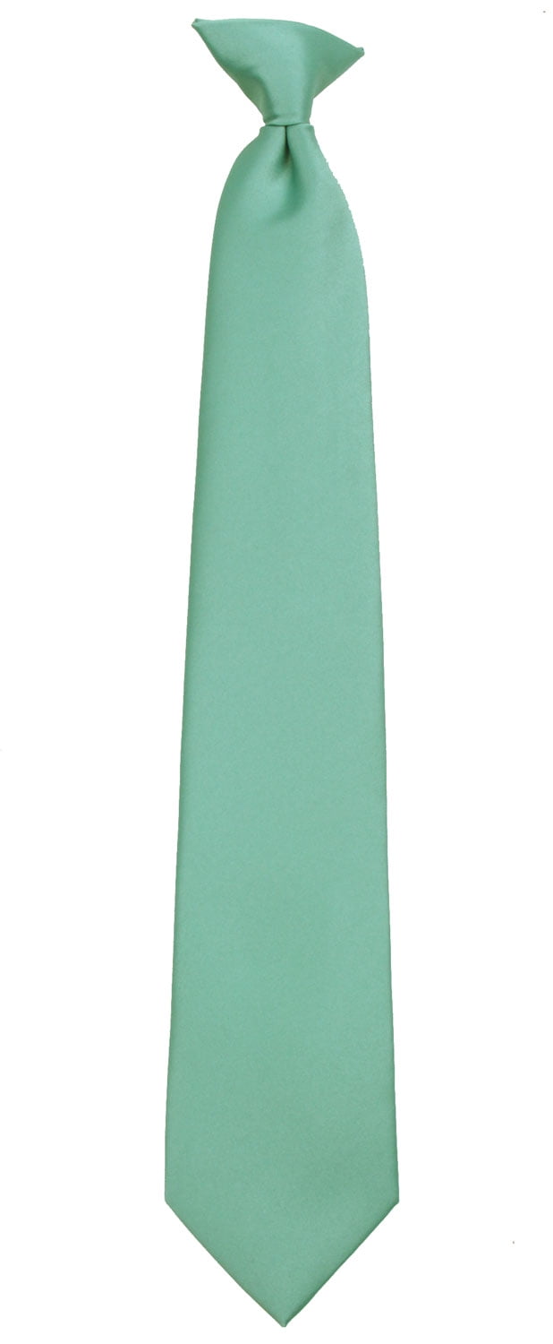 Buyyourties Mens Solid Color Clip On Easy to Remove Clip Necktie Ties