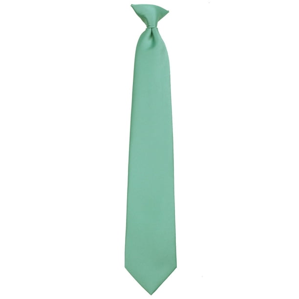 Buyyourties Mens Solid Color Clip On Easy to Remove Clip Necktie Ties