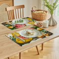 thumbnail image 5 of Fenyluxe 4pcs Gnomes Watermelon Linen Cloth Indoor Outdoor Table Placemat Western Meal Pad for Birthday Christmas Buffets Home Decoration 18x12in, 5 of 8