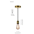 thumbnail image 2 of Xtricity - Pendant Light, 2 '' Width, From The Giulio Collection, Antique Brass, 2 of 3