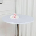 thumbnail image 1 of ORUYROP 2-Pack Cocktail Round Table Topper Cap Spandex Fitted Stretch Cocktail Tablecloth Tight Stretchable Elastic for Weddings Banquets Events Parties Restaurants(Size:120cm,Color:White,), 1 of 7