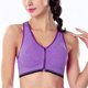 thumbnail image 4 of Sujetador deportivo con cremallera en la parte delantera, Top de entrenamiento con soporte en la espalda con tiras de alto impacto, 2 piezas, gris y morado, s, 4 of 5