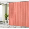 thumbnail image 4 of Ambesonne Mosaic Shower Curtain, Colorful Boho Geometric Form, 69"Wx75"L, Salmon Coral and Dried Rose, 4 of 4