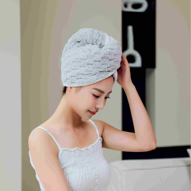 Gorro de secado de cabello de terciopelo Golden Turtle, gorro de ducha absorbente de terciopelo coral, toalla de punta cerrada de secado rápido y engrosada para limpiar la cabeza