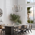 thumbnail image 5 of LNC Modern 8-Light Black and Gold Chandelier, Oversized Adjustable Ceiling Light for Dining Room, 5 of 15