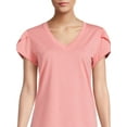 thumbnail image 2 of Nine.Eight Women Casual Loose Fit Basic Cap Sleeve Short Sleeve T-Shirt, 2 of 5