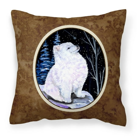 Carolines Treasures Starry Night American Eskimo Decorative Outdoor Pillow
