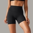 thumbnail image 5 of Women's Solid Color Yoga Shorts - Double Brushed, High Waist Compression, Three-Quarter Length, Nylon Spandex, XS-XL Sizes, Workout/Pilates, 5 of 6