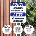 thumbnail image 4 of Bilingual Authorized Personnel Only Sign, OSHA Sign, 18x24 Reflective Aluminum EGP, 4 of 8
