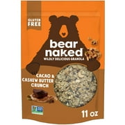 Bear Naked Granola Cereal, Whole Grain Granola, Breakfast Snacks, Cacao and Cashew Butter Crunch, 11oz Bag (1 Bag)
