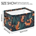 thumbnail image 4 of Yayeee Canvas Storage Basket with Handles for Shelves Fabric Bins Closet Organizer, Whimsical Foxes Pattern, 4 of 8