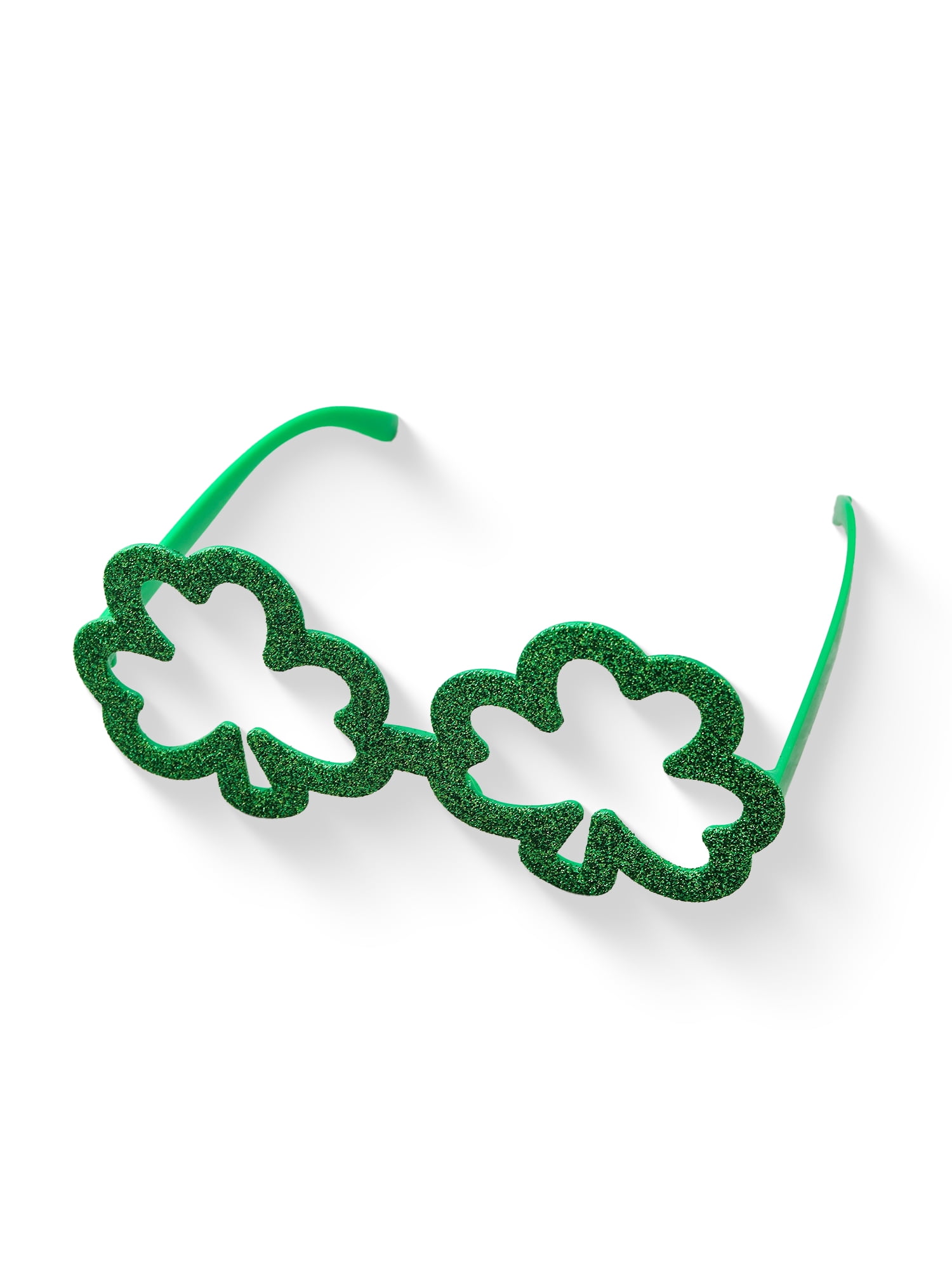 Way to Celebrate St. Patrick's Day Glitter Shamrock Glasses, 1 Piece